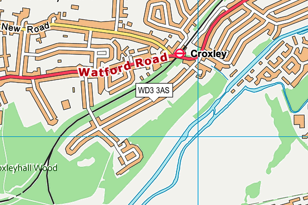 WD3 3AS map - OS VectorMap District (Ordnance Survey)