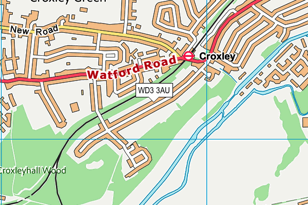 WD3 3AU map - OS VectorMap District (Ordnance Survey)