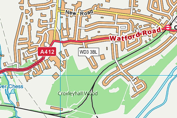 WD3 3BL map - OS VectorMap District (Ordnance Survey)
