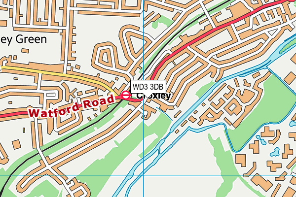 WD3 3DB map - OS VectorMap District (Ordnance Survey)