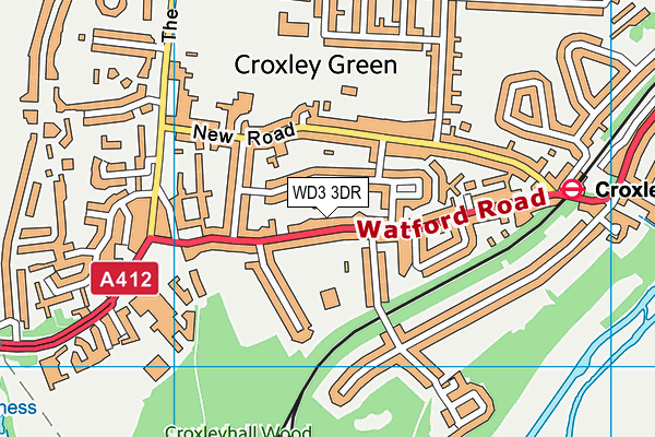 WD3 3DR map - OS VectorMap District (Ordnance Survey)
