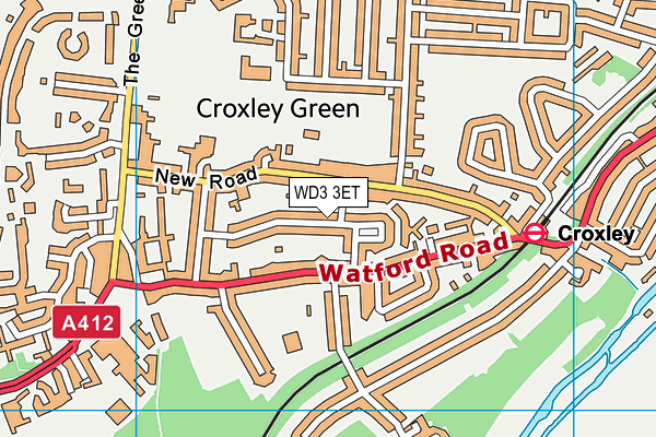 WD3 3ET map - OS VectorMap District (Ordnance Survey)