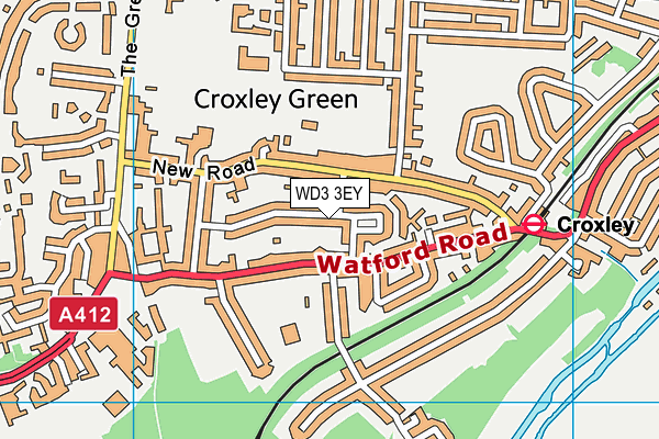 WD3 3EY map - OS VectorMap District (Ordnance Survey)