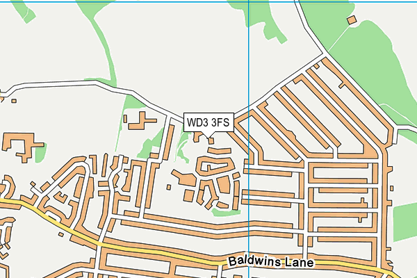 WD3 3FS map - OS VectorMap District (Ordnance Survey)