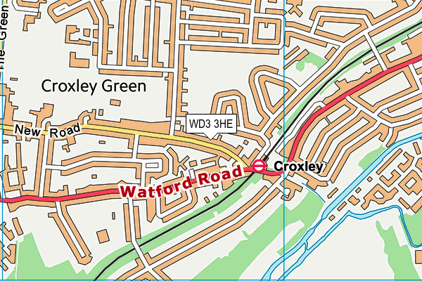 WD3 3HE map - OS VectorMap District (Ordnance Survey)