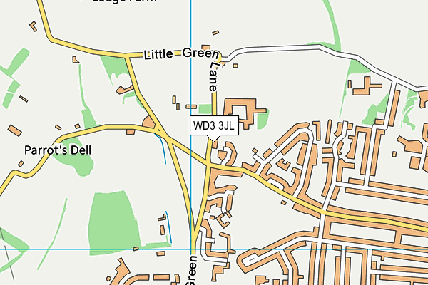 WD3 3JL map - OS VectorMap District (Ordnance Survey)