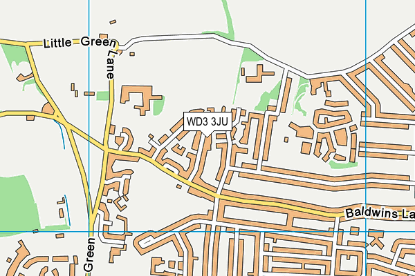 WD3 3JU map - OS VectorMap District (Ordnance Survey)