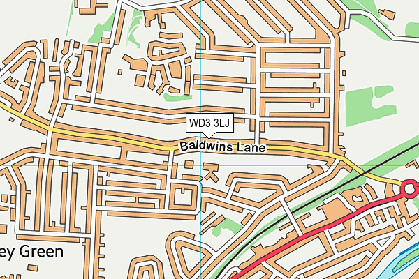 WD3 3LJ map - OS VectorMap District (Ordnance Survey)