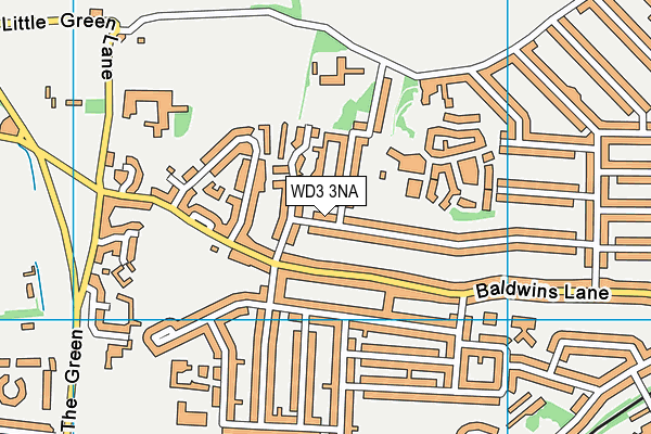 WD3 3NA map - OS VectorMap District (Ordnance Survey)
