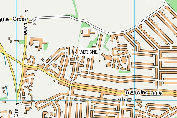 WD3 3NE map - OS VectorMap District (Ordnance Survey)