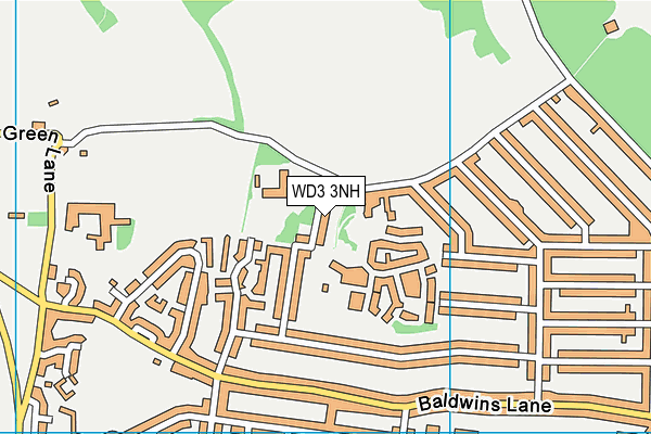 WD3 3NH map - OS VectorMap District (Ordnance Survey)