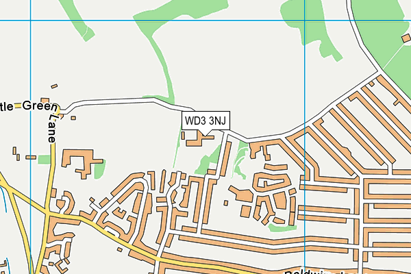 WD3 3NJ map - OS VectorMap District (Ordnance Survey)