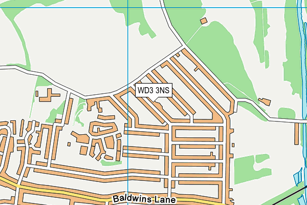WD3 3NS map - OS VectorMap District (Ordnance Survey)