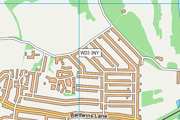 WD3 3NY map - OS VectorMap District (Ordnance Survey)