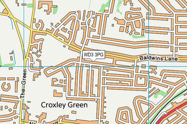 WD3 3PG map - OS VectorMap District (Ordnance Survey)