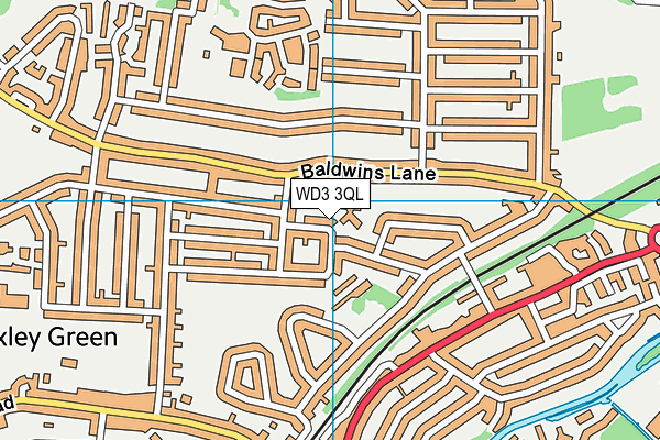 WD3 3QL map - OS VectorMap District (Ordnance Survey)