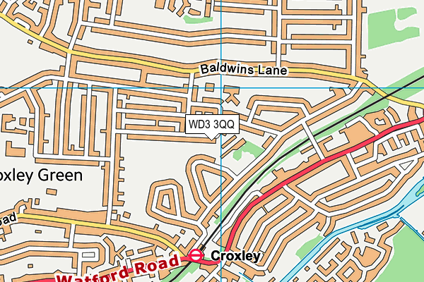 Malvern Way Infant and Nursery School map (WD3 3QQ) - OS VectorMap District (Ordnance Survey)