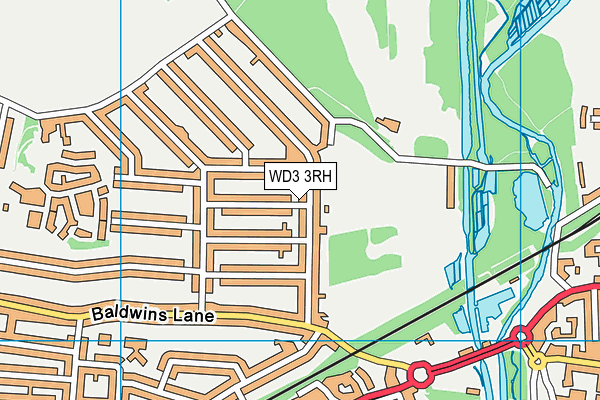 WD3 3RH map - OS VectorMap District (Ordnance Survey)