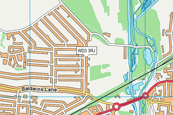 WD3 3RJ map - OS VectorMap District (Ordnance Survey)