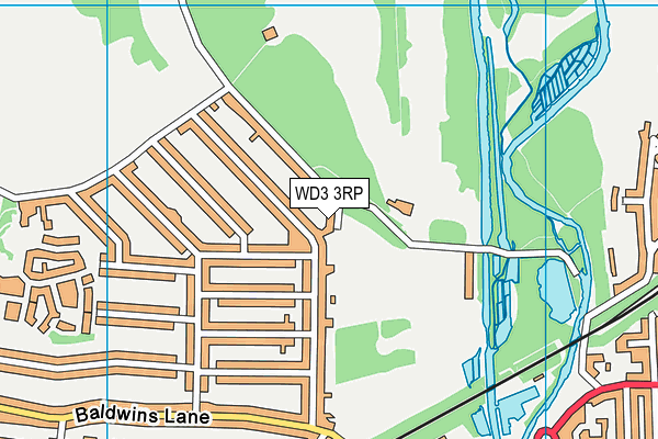 WD3 3RP map - OS VectorMap District (Ordnance Survey)