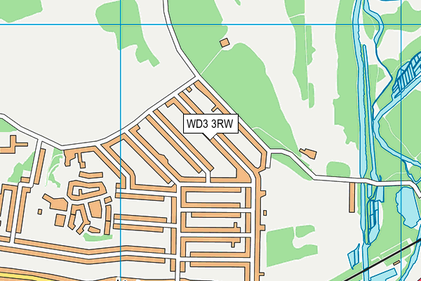 WD3 3RW map - OS VectorMap District (Ordnance Survey)