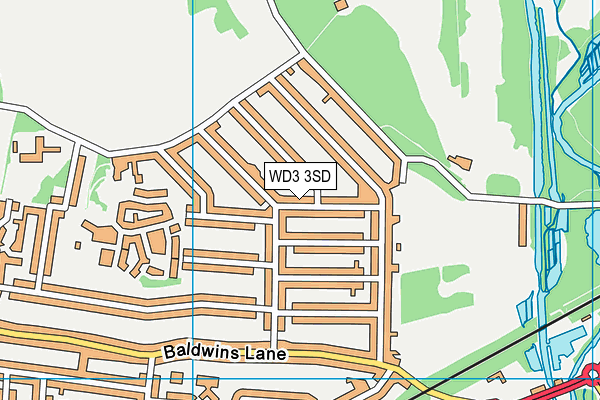 WD3 3SD map - OS VectorMap District (Ordnance Survey)