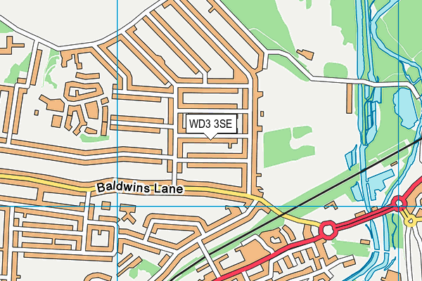 WD3 3SE map - OS VectorMap District (Ordnance Survey)