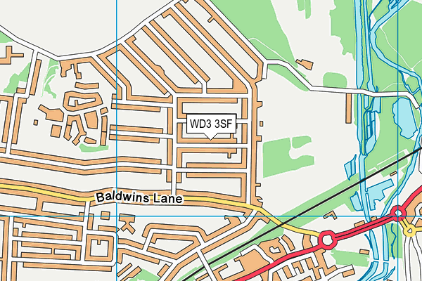WD3 3SF map - OS VectorMap District (Ordnance Survey)