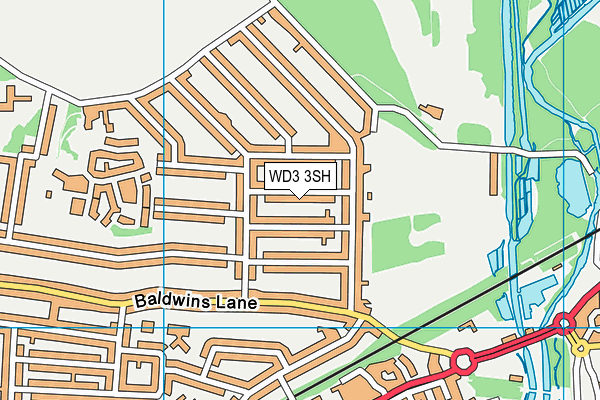WD3 3SH map - OS VectorMap District (Ordnance Survey)