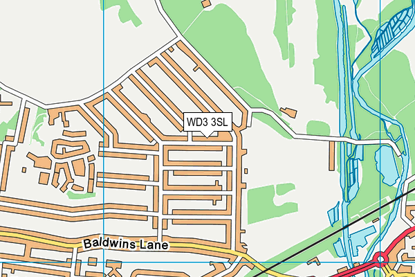 WD3 3SL map - OS VectorMap District (Ordnance Survey)