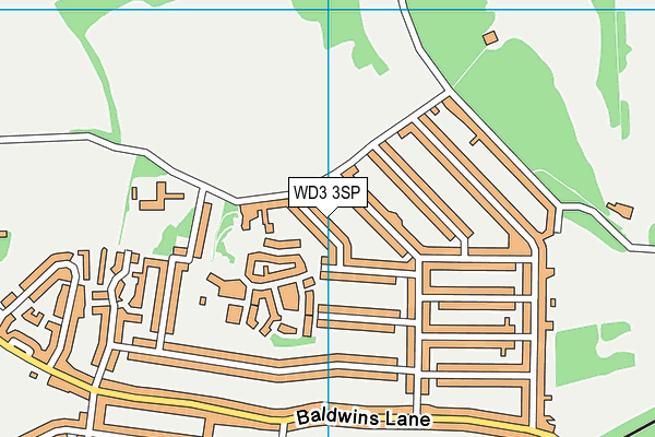 WD3 3SP map - OS VectorMap District (Ordnance Survey)
