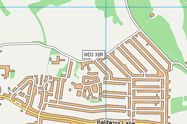 WD3 3SR map - OS VectorMap District (Ordnance Survey)
