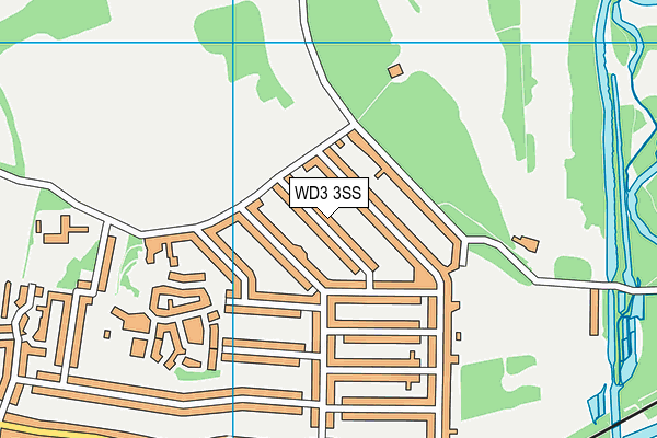 WD3 3SS map - OS VectorMap District (Ordnance Survey)