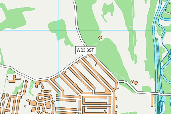 WD3 3ST map - OS VectorMap District (Ordnance Survey)