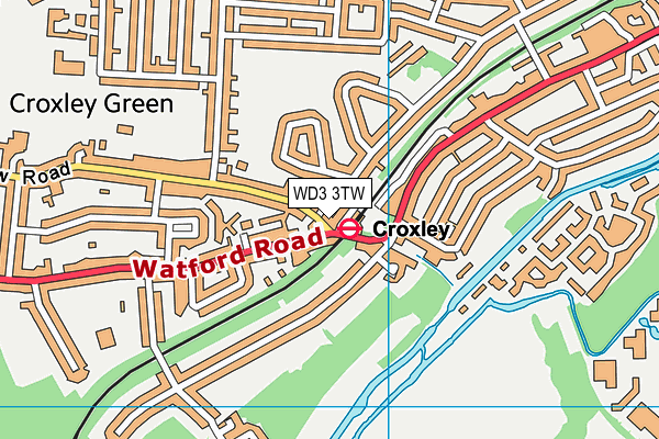 WD3 3TW map - OS VectorMap District (Ordnance Survey)