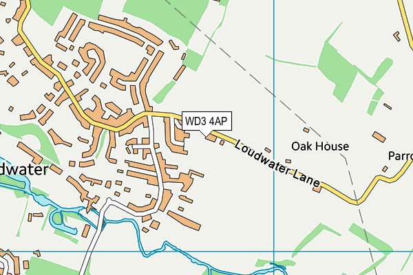 WD3 4AP map - OS VectorMap District (Ordnance Survey)