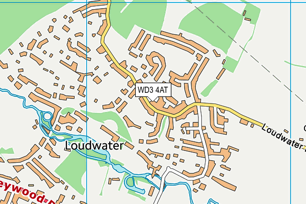 WD3 4AT map - OS VectorMap District (Ordnance Survey)