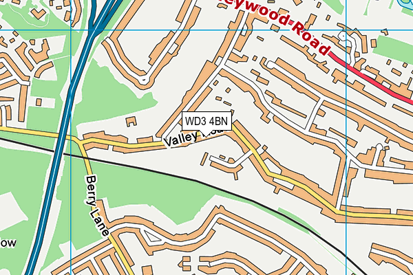 WD3 4BN map - OS VectorMap District (Ordnance Survey)
