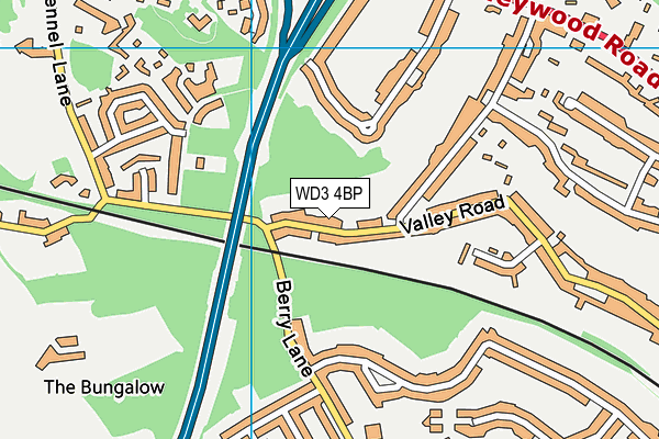 WD3 4BP map - OS VectorMap District (Ordnance Survey)