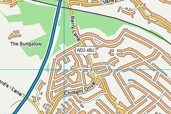 WD3 4BU map - OS VectorMap District (Ordnance Survey)