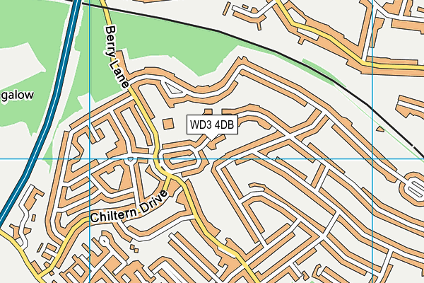 WD3 4DB map - OS VectorMap District (Ordnance Survey)