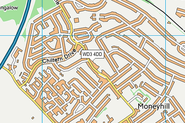 WD3 4DD map - OS VectorMap District (Ordnance Survey)