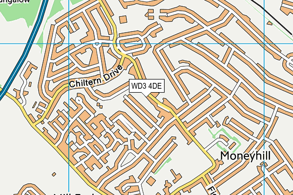 WD3 4DE map - OS VectorMap District (Ordnance Survey)