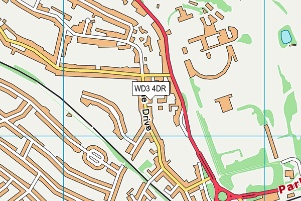 WD3 4DR map - OS VectorMap District (Ordnance Survey)