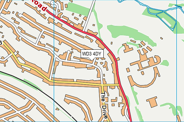 WD3 4DY map - OS VectorMap District (Ordnance Survey)