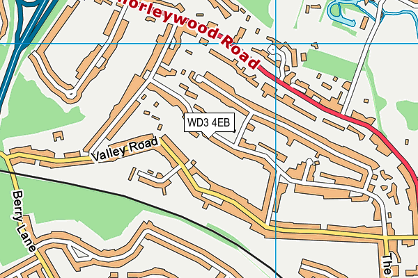 WD3 4EB map - OS VectorMap District (Ordnance Survey)