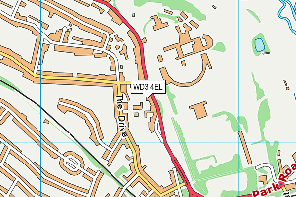 WD3 4EL map - OS VectorMap District (Ordnance Survey)