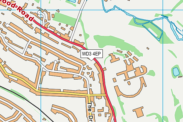 WD3 4EP map - OS VectorMap District (Ordnance Survey)