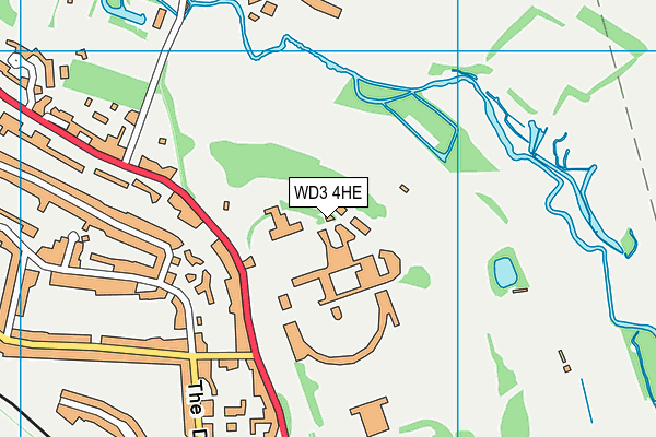WD3 4HE map - OS VectorMap District (Ordnance Survey)