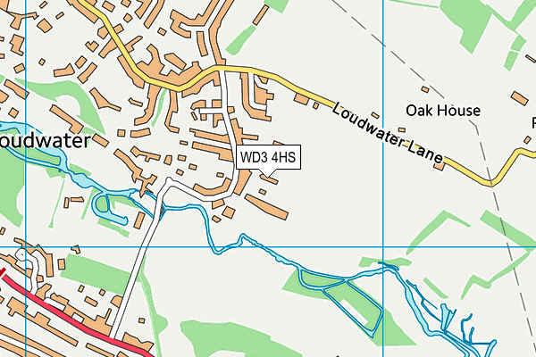 WD3 4HS map - OS VectorMap District (Ordnance Survey)